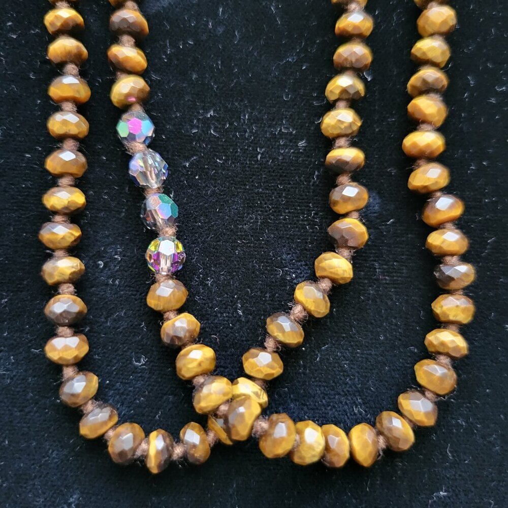 *NWT* Chan Luu Double Wrap Necklace with Tiger-eye Colored Beads Necklace - Picture 7 of 14